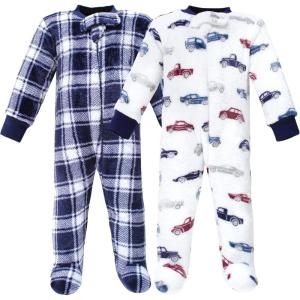 image:imageHudson Baby babygirls Plush Sleep and PlayHudson Baby Unisex Baby Plush Sleep and Play Navy Snowflake 03 MonthsCars