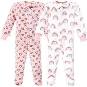 image:imageHudson Baby babygirls Plush Sleep and PlayHudson Baby Unisex Baby Plush Sleep and Play Navy Snowflake 03 MonthsModern Rainbow