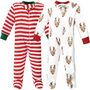 image:imageHudson Baby babygirls Plush Sleep and PlayHudson Baby Unisex Baby Plush Sleep and Play Navy Snowflake 03 MonthsRudolph