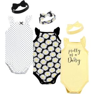 image:imageHudson Baby girls Sleeveless Bodysuit and Headband SetBaby and Toddler TShirt SetBlack Daisy