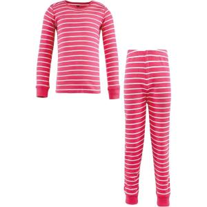 image:imageHudson Baby unisexbaby Cotton Pajama SetDark Pink Stripe
