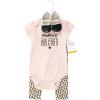 image:imageHudson Baby Baby Cotton Bodysuit Pant and Shoe SetLeopard Hearts