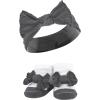 image:imageHudson Baby Girls Headband and Socks GiftsetBlack Wild Rose Leopard
