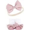 image:imageHudson Baby Girls Headband and Socks GiftsetBlue Blush Floral