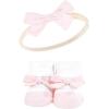 image:imageHudson Baby Girls Headband and Socks GiftsetBlue Blush Floral
