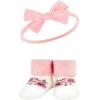 image:imageHudson Baby Girls Headband and Socks GiftsetBurgundy Black