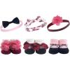 image:imageHudson Baby Girls Headband and Socks GiftsetBurgundy Floral 6piece