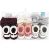 image:imageHudson Baby Girls Headband and Socks GiftsetBurgundy Gray