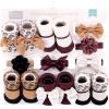 image:imageHudson Baby Girls Headband and Socks GiftsetBurgundy Leopard 10pack