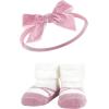 image:imageHudson Baby Girls Headband and Socks GiftsetBurgundy Pink Teal