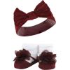 image:imageHudson Baby Girls Headband and Socks GiftsetBurgundy Teal