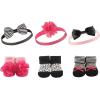 image:imageHudson Baby Girls Headband and Socks GiftsetDamask