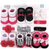 image:imageHudson Baby Girls Headband and Socks GiftsetDark Pink Black 10pack