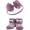 image:imageHudson Baby Girls Headband and Socks GiftsetGreen Purple