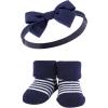 image:imageHudson Baby Girls Headband and Socks GiftsetNavy Coral