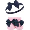 image:imageHudson Baby Girls Headband and Socks GiftsetNavy White 10pack
