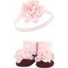 image:imageHudson Baby Girls Headband and Socks GiftsetPink Burgundy