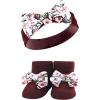 image:imageHudson Baby Girls Headband and Socks GiftsetPink Burgundy