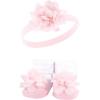 image:imageHudson Baby Girls Headband and Socks GiftsetPink Charcoal