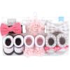 image:imageHudson Baby Girls Headband and Socks GiftsetPink Charcoal