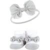 image:imageHudson Baby Girls Headband and Socks GiftsetPink Gray Flower