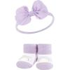 image:imageHudson Baby Girls Headband and Socks GiftsetPurple Mint