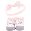 image:imageHudson Baby Girls Headband and Socks GiftsetSilver Ballet 10pack