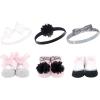 image:imageHudson Baby Girls Headband and Socks GiftsetSilver Ballet 6pack