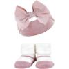 image:imageHudson Baby Girls Headband and Socks GiftsetTaupe Pink