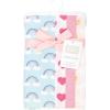 image:imageHudson Baby Unisex Baby Cotton Polyester Flannel Burp ClothsCloudy Rainbow 4pack