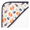 image:imageHudson Baby Unisex Baby Cotton Rich Hooded Towels Gray Modern Elephant One SizeBlue Moose