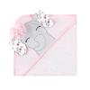 image:imageHudson Baby Unisex Baby Cotton Rich Hooded Towels Gray Modern Elephant One SizeFloral Pretty Elephant