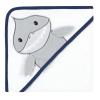 image:imageHudson Baby Unisex Baby Cotton Rich Hooded Towels Gray Modern Elephant One SizeGray Shark