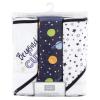 image:imageHudson Baby Unisex Baby Cotton Rich Hooded Towels Gray Modern Elephant One SizeSolar System