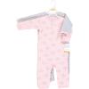 image:imageHudson Baby Unisex Baby Premium Quilted CoverallsPink Gray Elephant