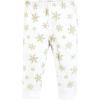 image:imageHudson Baby Unisex Cotton Pants and LeggingsGold Snowflake