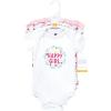 image:imageHudson Home Collection Baby Shawl Collar Plush RobeHappy Girl Wreath