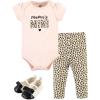 image:imageHudson Baby Baby Cotton Bodysuit Pant and Shoe SetLeopard Hearts