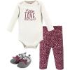 image:imageHudson Baby Baby Cotton Bodysuit Pant and Shoe SetLittle Love Flowers