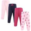 image:imageHudson Baby Baby Quilted Jogger Pants 4pkPink Navy Floral