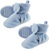 image:imageHudson Baby Cozy Warm Toddler Slipper Booties with Non Skid BottomLight Blue Velour