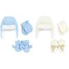 image:imageHudson Baby Girls 12Pc Cotton Headband and Scratch Mitten SetBlue Elephant Giraffe