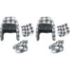 image:imageHudson Baby Girls 12Pc Cotton Headband and Scratch Mitten SetCharcoal White Plaid