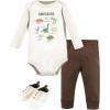 image:imageHudson Baby Unisex Baby Cotton Bodysuit Pant and Shoe Set Dinosaur Adventures Newborn
