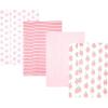 image:imageHudson Baby Unisex Baby Cotton Polyester Flannel Burp ClothsHappy Strawberries 4pack