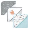 image:imageHudson Baby Unisex Baby Cotton Rich Hooded Towels Gray Modern Elephant One SizeAlphabet