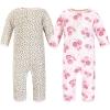 image:imageHudson Baby Unisex Baby Premium Quilted CoverallsBlush Rose Leopard