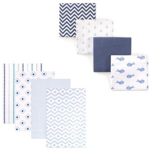 image:imageFlannel Receiving Blanket 8PackBoy ModernBlue Whale