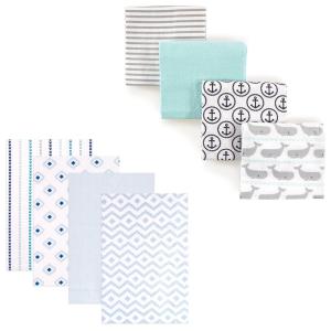 image:imageFlannel Receiving Blanket 8PackBoy ModernGray Whales