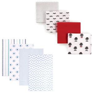 image:imageFlannel Receiving Blanket 8PackBoy ModernMustacheHat